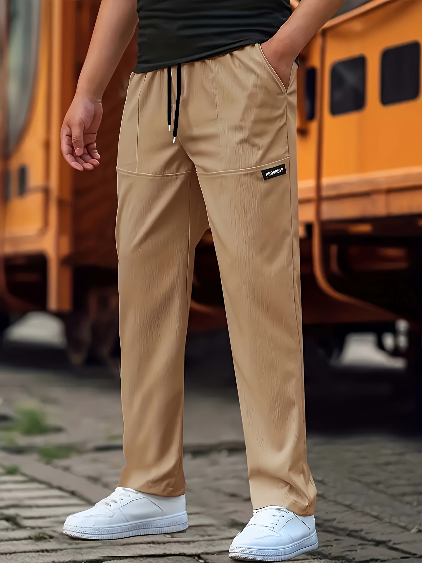 Tan joggers mens online