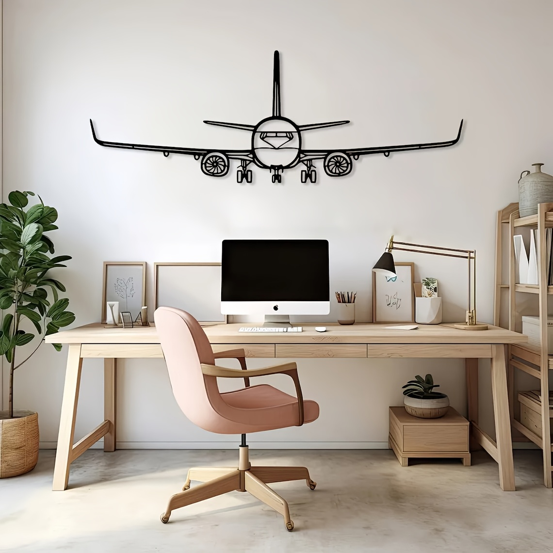 Airplane Silhouette Decor, Pilot Gift, Large Airplane Wall Sticker, Aviation Wall Decor, Aviation Lover Gift S662