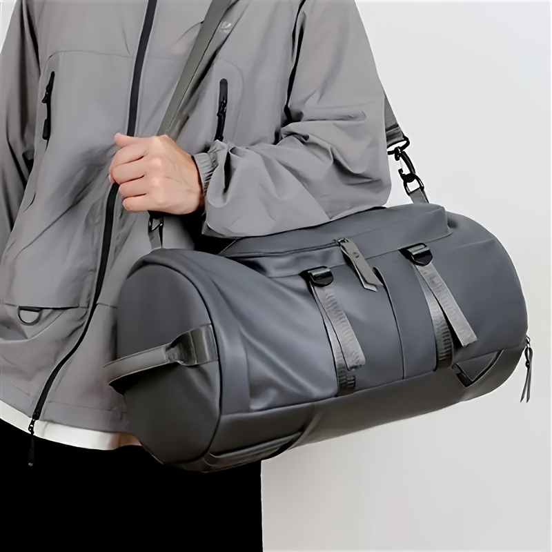 Casual Backpack Travel Tote Bag, PU Large Capacity Fashionable and Durable Anti-Theft Backpack, Gym Bag, Suitable for Daily Outings, Vacations, Fitness, Travel, Outdoor Sports Handbag, Available in Black and Gray, with Adjustable Shoulder Straps