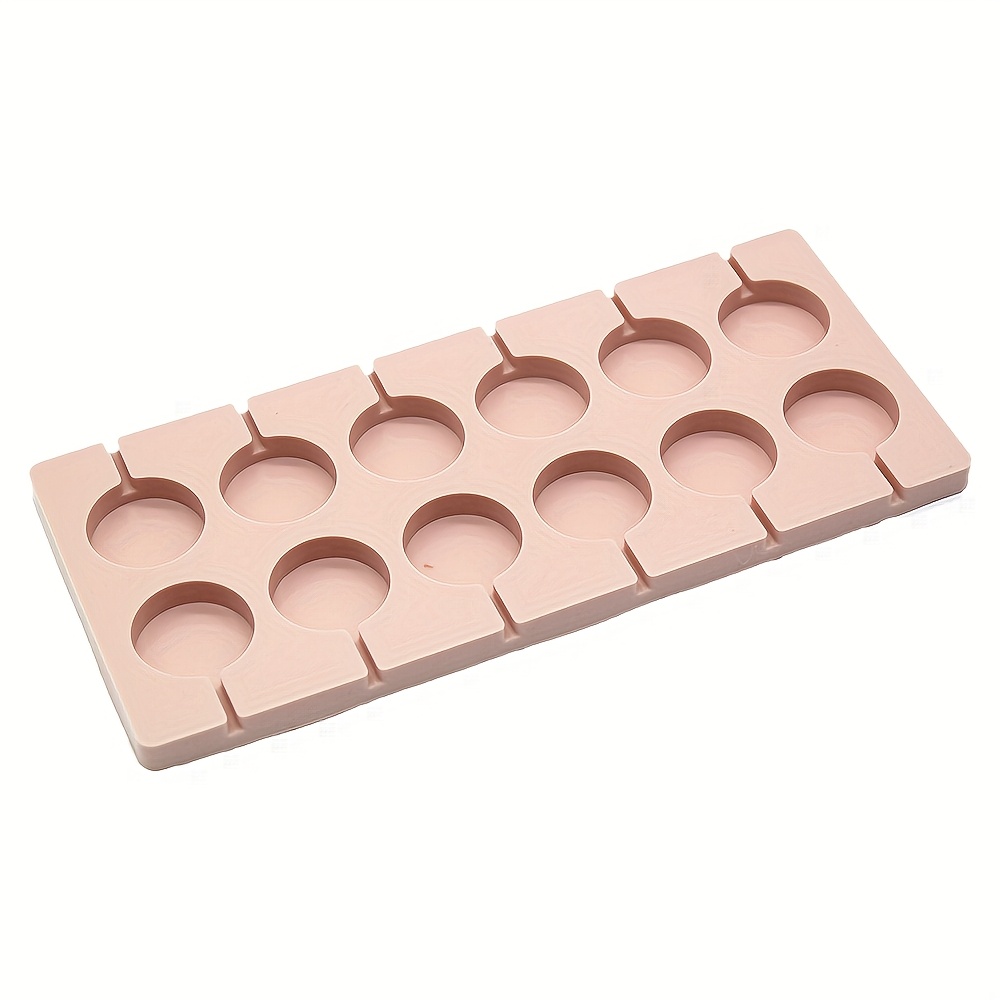Image of A Small Round Silicone Mold For Lollipops With A Diameter Of 3.5 Cm, Perfect For Making Chocolate Candies, , And Cake Decorations, Ideal For Holiday Gifts