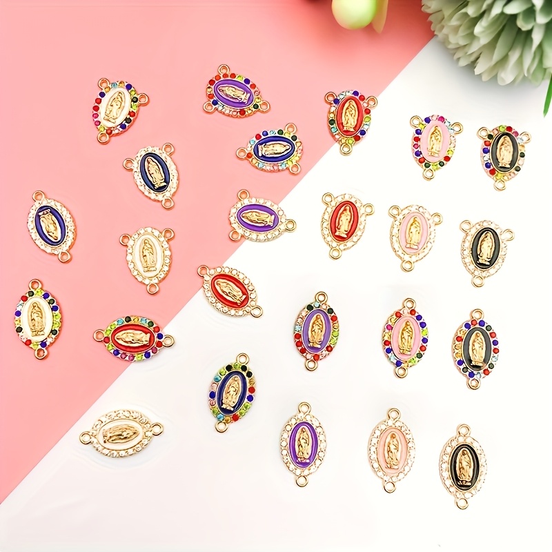 36pcs Drill Virgin Mary Pattern Small Pendants for DIY