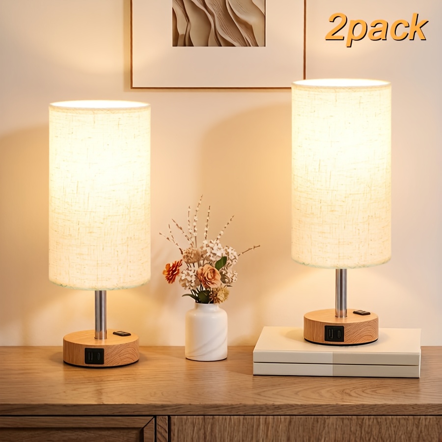 TEMU 2/1pack Bedside Table Lamp, Touch Control Desk Lamp, Led Reading Lamp, Modern Living Room Light, Adjustable Color Lamp, Suitable For Bedroom,
