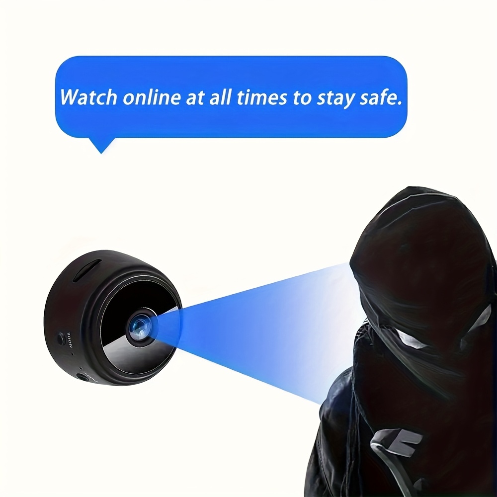 for Smart Wireless Mini Security Camera - 2.4GHz WiFi, Indoor/Outdoor Use, Remote Viewing on Mobile Apps, USB Rechargeable, No SD Card Included