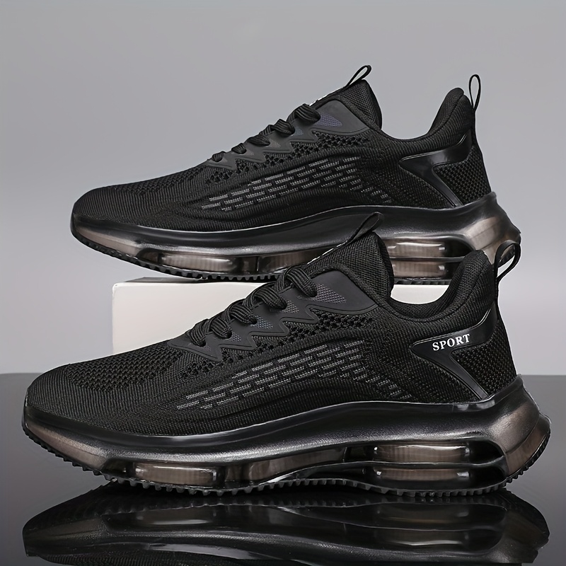 Men'S Low Top Road Running Shoes, Fabric Upper, Lace-Up Closure, TPU Sole, Solid Color, for Universal