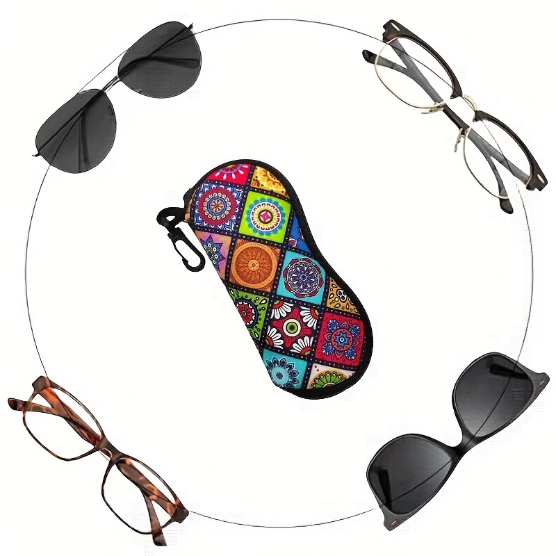 Mandala-Patterned Zippered Glasses Case