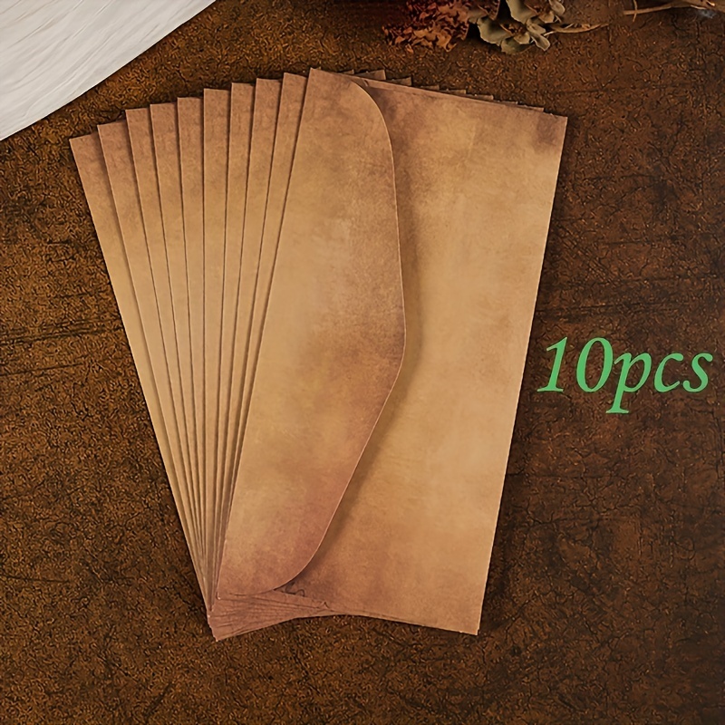 

10pcs Vintage Letter Set With Self-sealing Envelopes - Retro Paper For & Personal