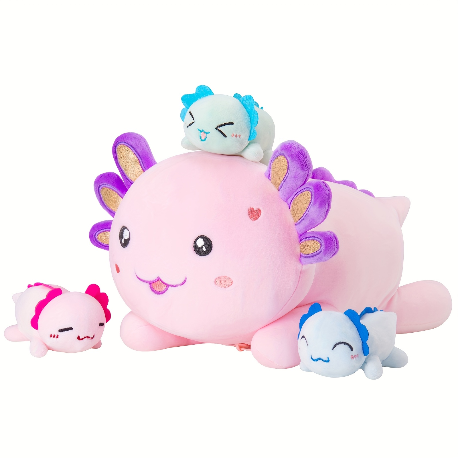 TEMU Axolotl Plush Toy, Cute And Soft Stuffed Animals, Birthday Gift Toy For Kids Toddler, Perfect Companion Doll, Favors, Home Decor