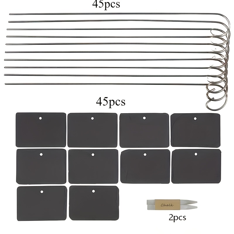 [dofiki ] 45pcs Garden Plant Markers | Durable Stainless Steel Stakes & Weather-resistant Labels | Rustic Essential For