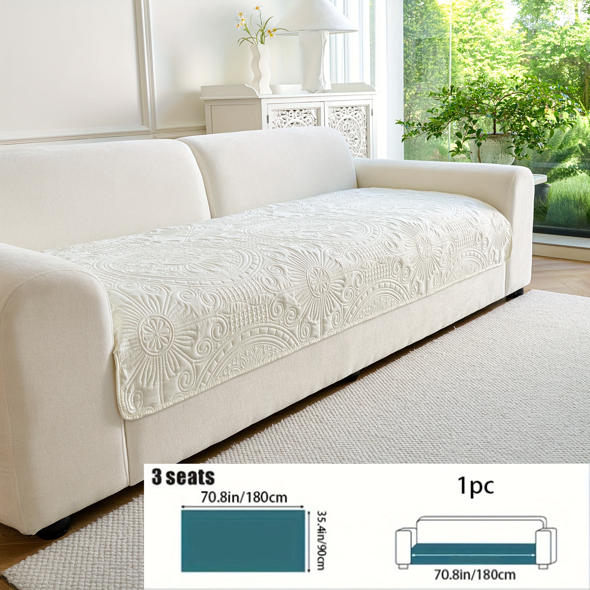 TEMU 1pc Modern Geometric Pattern Technology Technology Sofa Cushion, Soft And Warm Sofa Cover, Suitable For Sofa, Office, Bedroom Sofa Cushion, Pad,