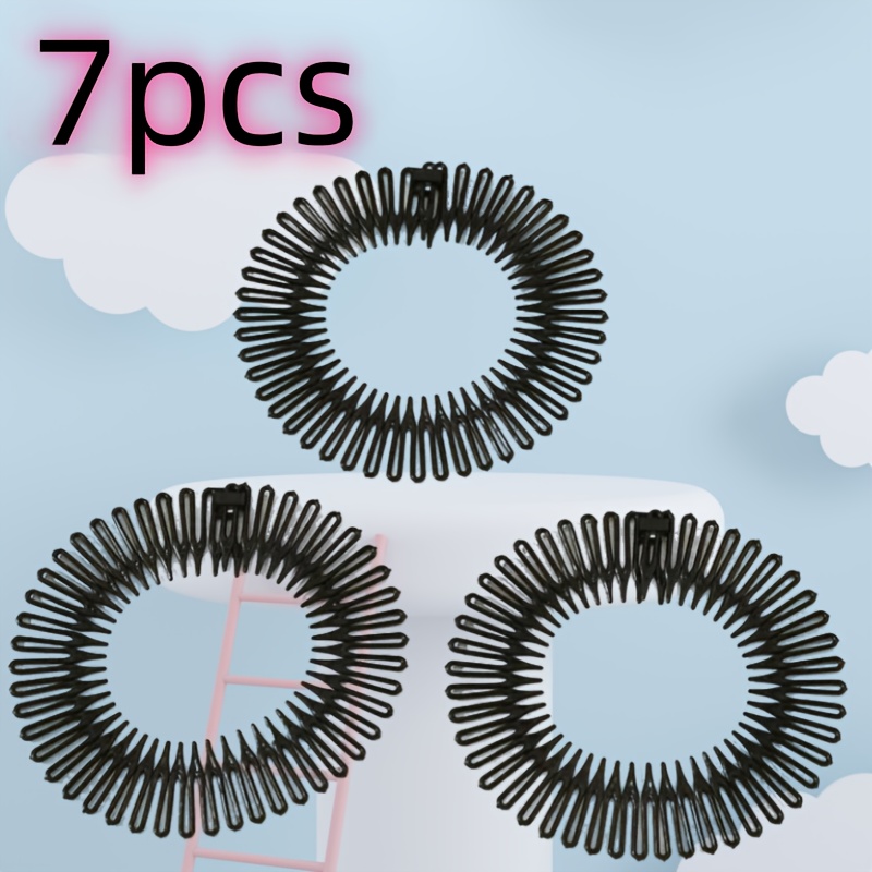 3/7/9-pcs Elastic Hair Comb, Invisible Hair Breakage Comb, Invisible Comb, Insert Comb, Fixed Comb, Flexible Elastic Headband Hair Accessory, Messy Flyaways