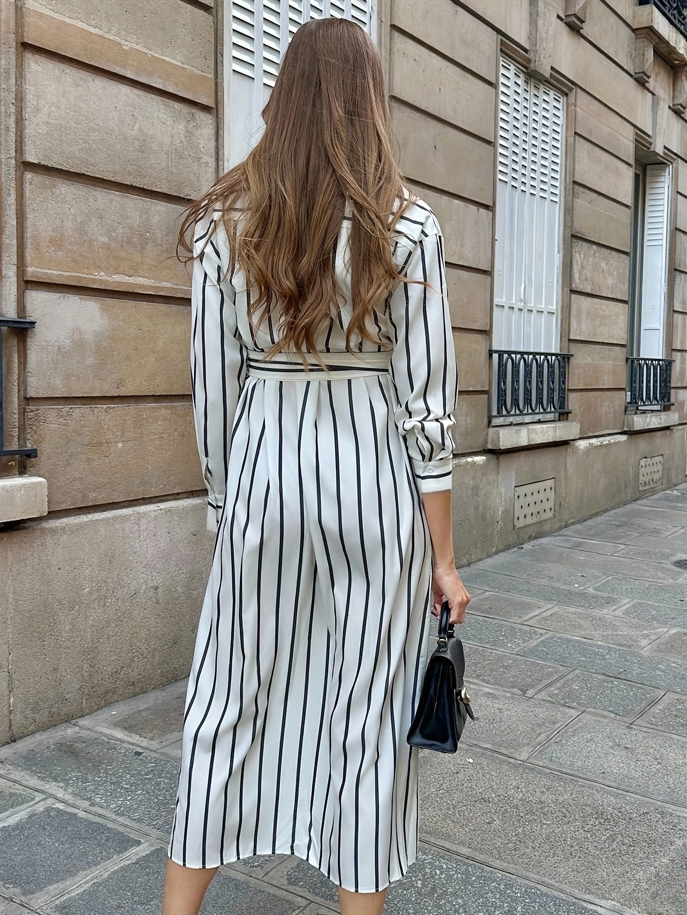 fitted waist shirt dress Long Sleeve Fit-and-Flare Shirt Dress – Luxeire
