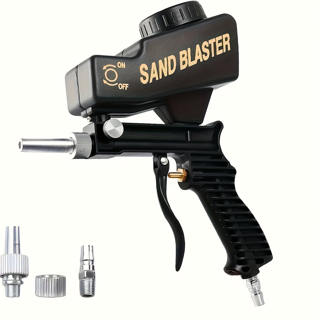 E-shop Tragbarer pneumatischer Sandstrahler - Kompatibel mit schwerem Sand/Abtragsmittel (Sand, Glasperlen, Schleifpulver), ergonomischer Griff und