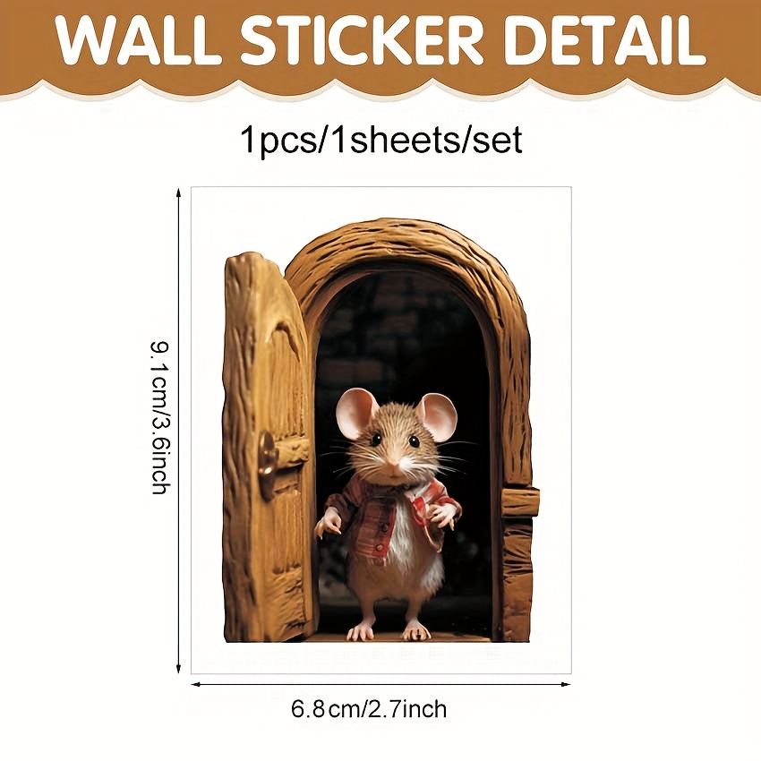 1pc Cartoon Wall Decal Sticker, Fun Home Decor For Living Room, Bedroom, Kitchen - Easy To Apply And Remove