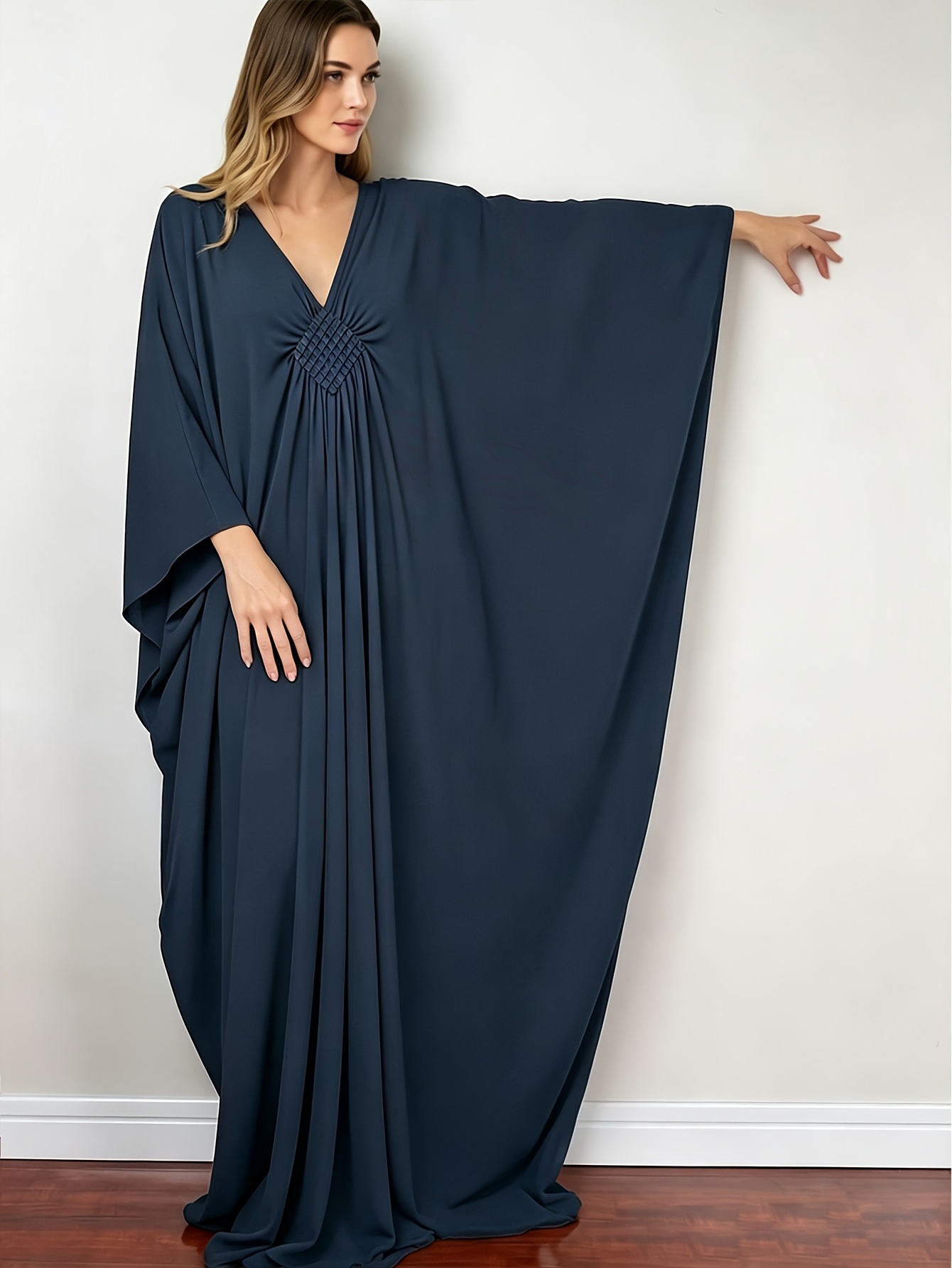 boho beach dress plus size Women's Solid Color Kaftan - Lightweight * Side Split Design * Fit * Casual Wear Jawbreaker The Champagne Bow Gown Size1:XL Product Description