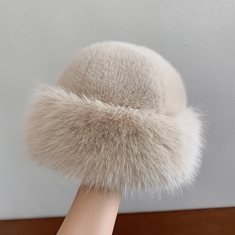 TEMU 2026 Fall/winter New Arrival: Plush Hat—warm Winter , Mink-style, Luxurious And Fluffy, Elegant And Sophisticated Women's Fashion And Mink