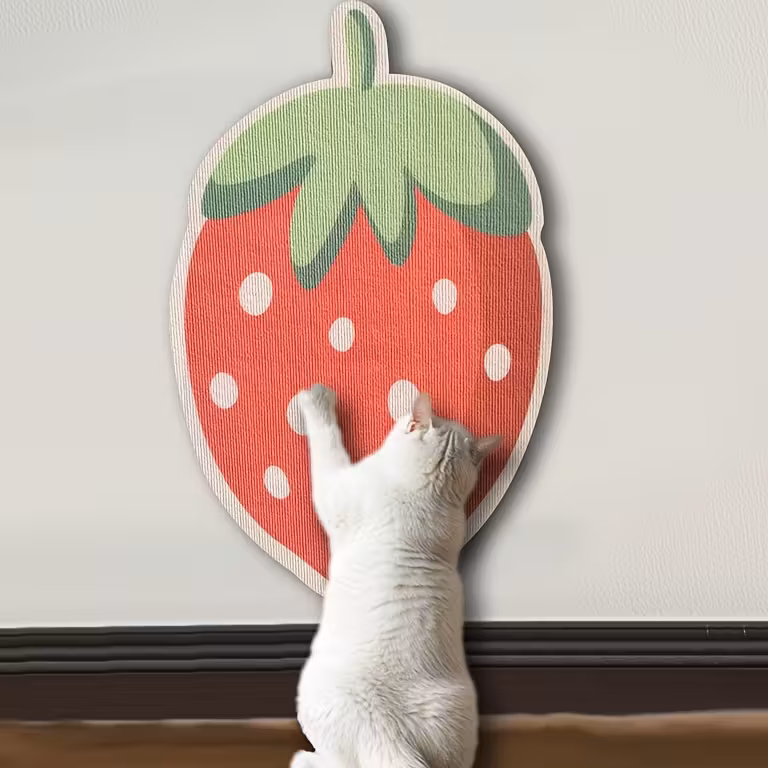 self cat scratching board polyester material cute cartoon climbing mat for cats furniture wall replacement scratch pad kitten claw sharpening decorative climb sticker Product details 7
