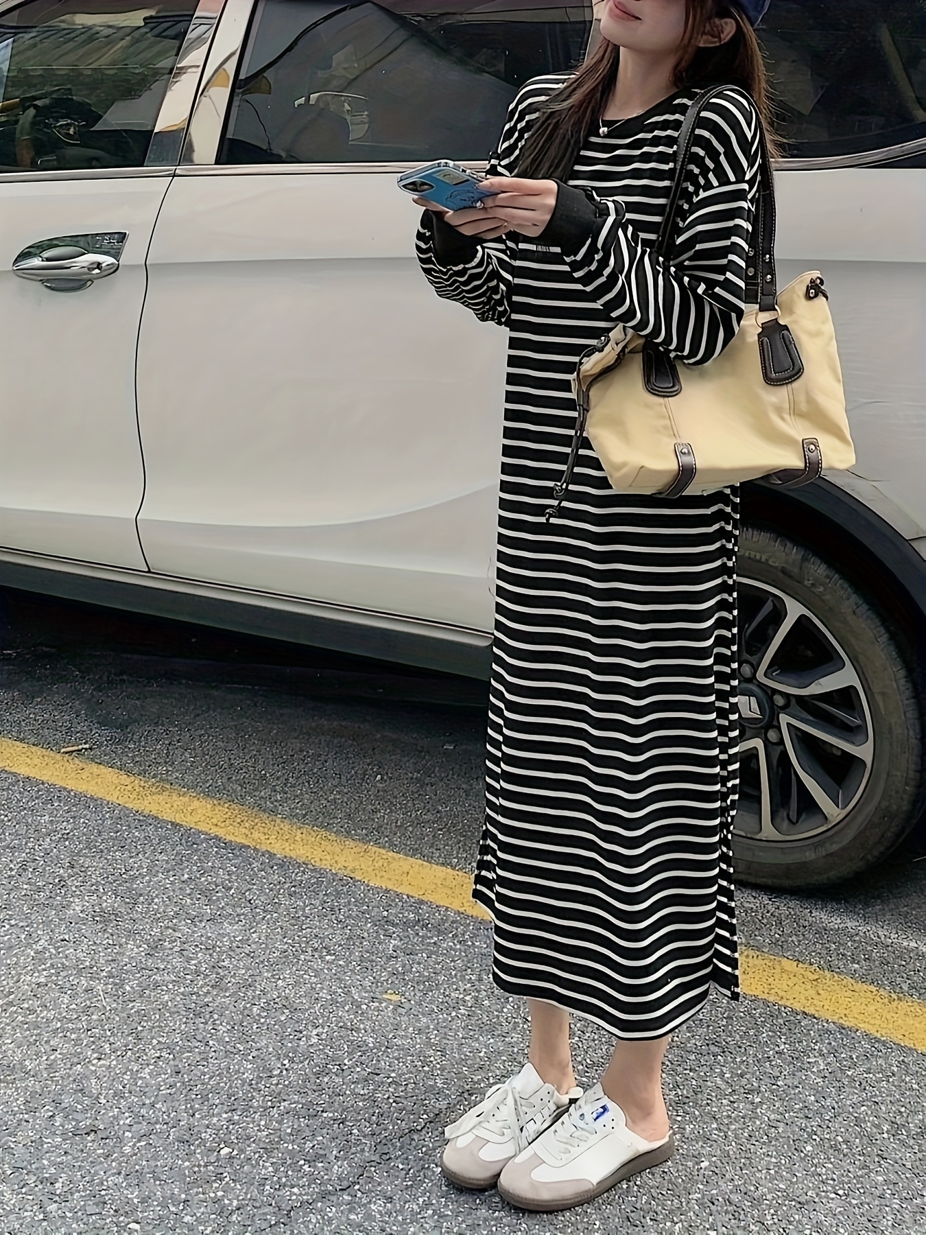 chinese dress ladies Maëlys black vertical-stripe netted maxi dress