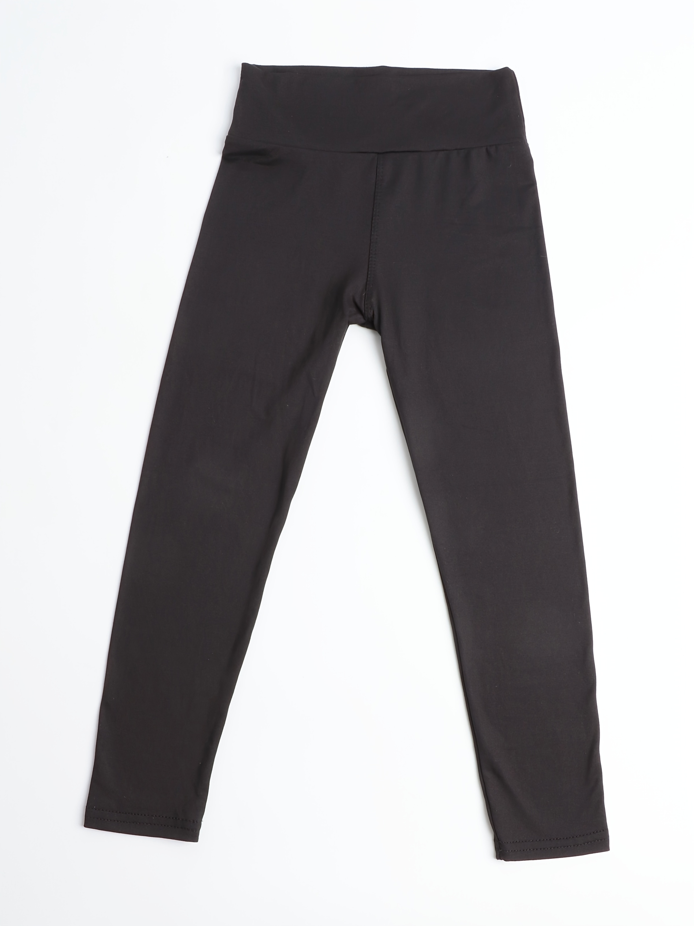 Girls' Stretch Soft High-Waist Black Leggings for Fall/Winter