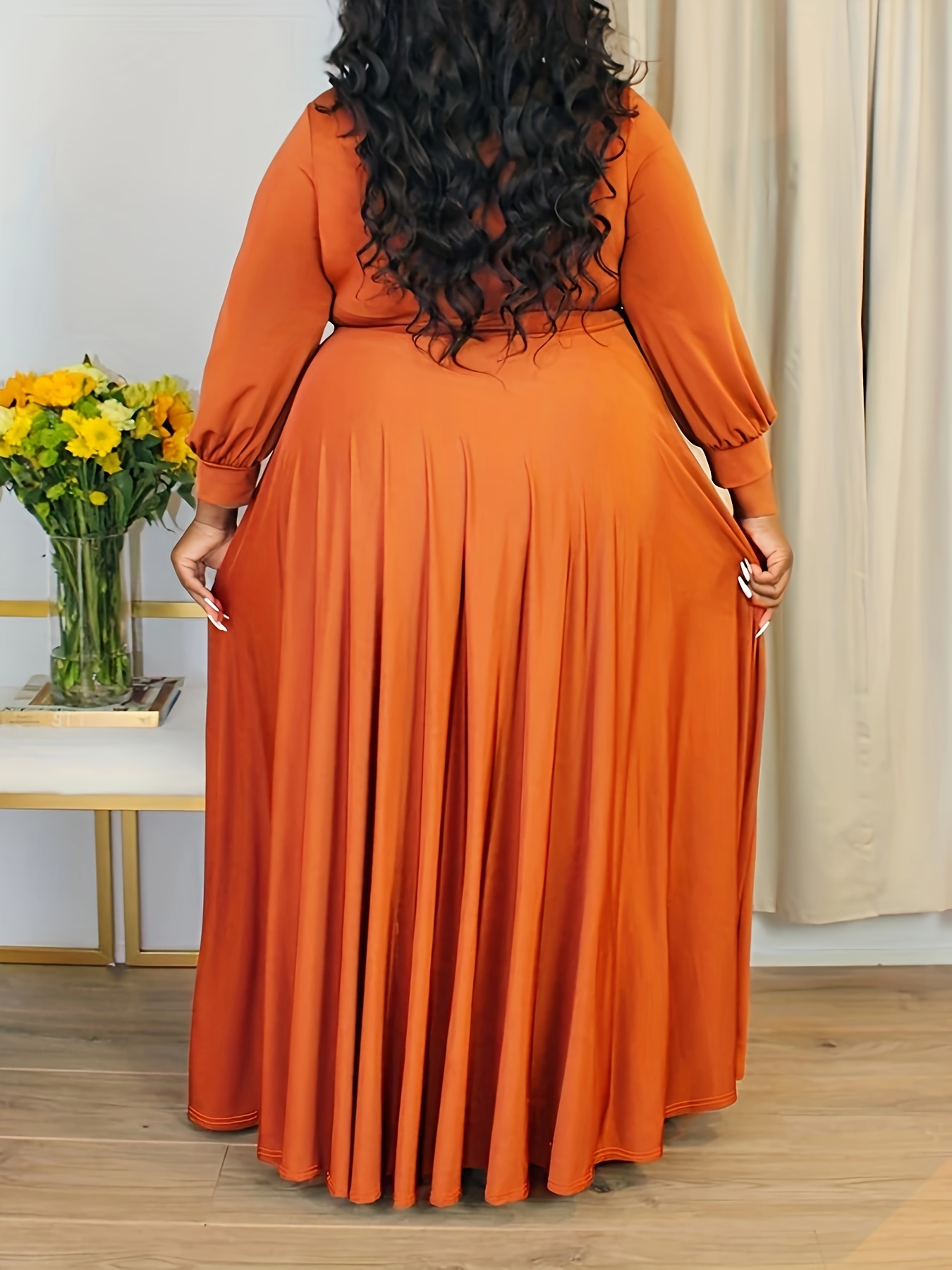 open lace back dress One Shoulder Orange Sequin Plus Size Long Prom Dress
