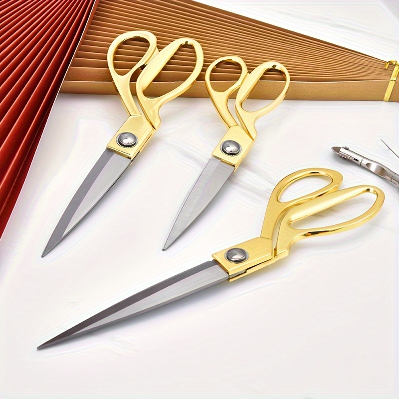 

1pc Heavy Duty Professional Tailor Sewing Scissors - Stainless Steel Shears For Fabric, Leather, Dressmaking, And Tailoring