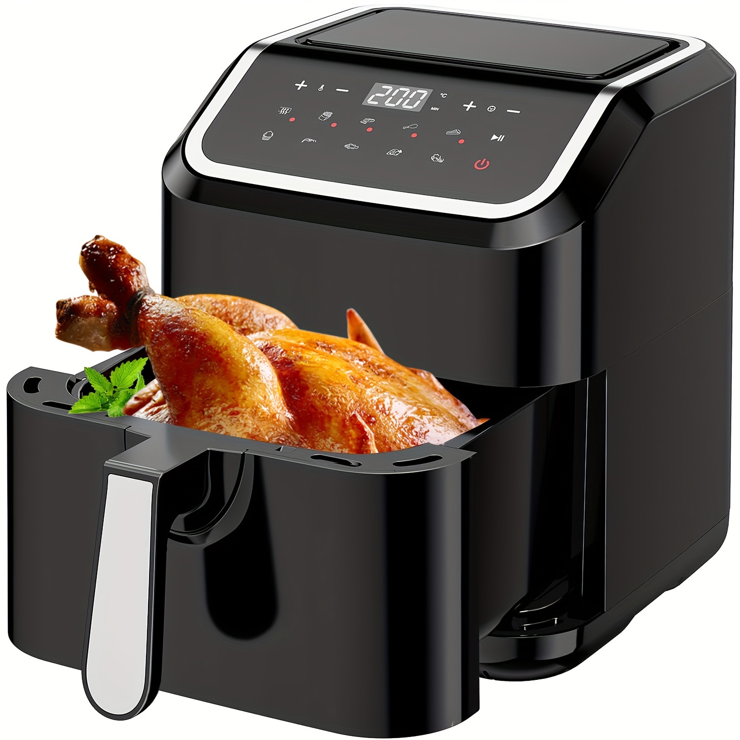 

Oil-free Fryer 5.5l Air Fryer, With 9 Functions, Air Fryer With 1600w, Removable Basket, Cook, Fry, And Grill All Your Food