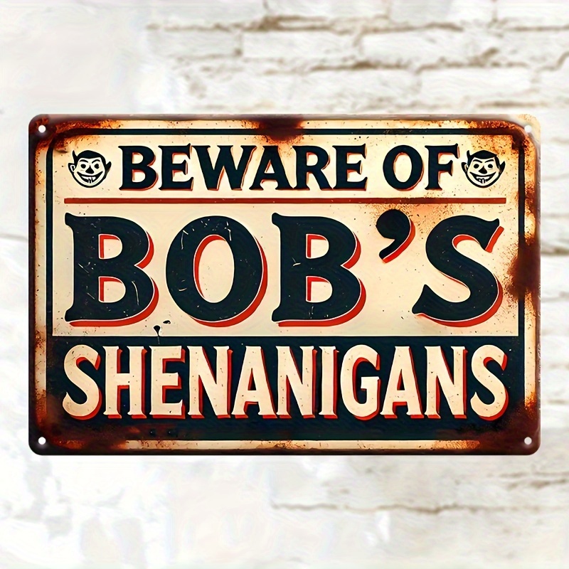 

Vintage Tin Sign: Beware Of Shenanigans - 7.9" X 11.9" - Perfect For Home, Garden, Bar, Or Gift - Weather Resistant, Pre-drilled, Waterproof