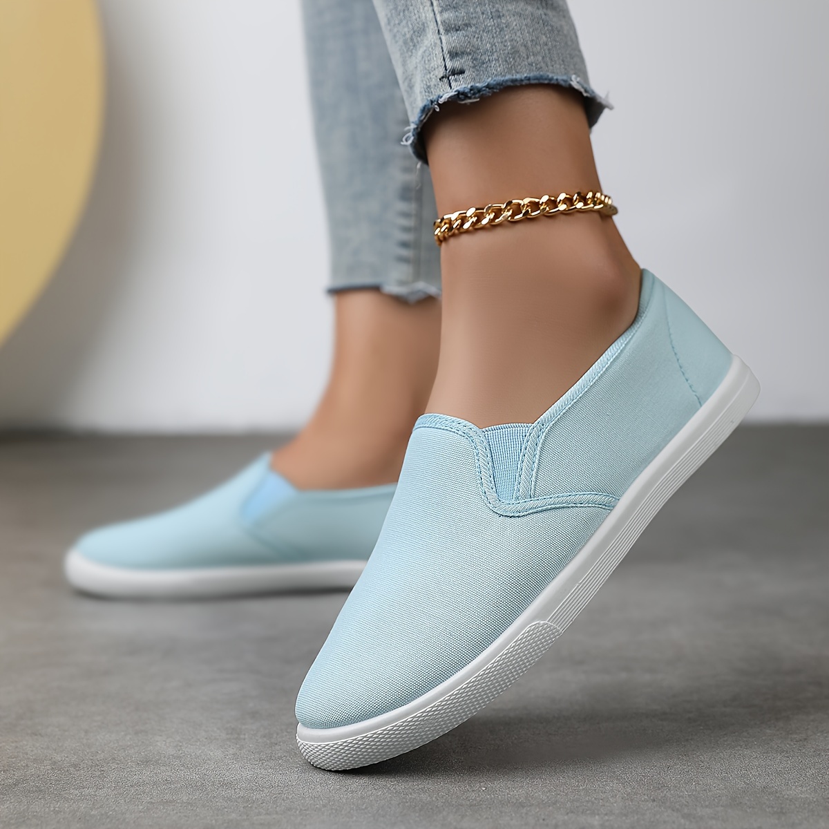 women s classic canvas slip sneakers breathable comfortable details 18