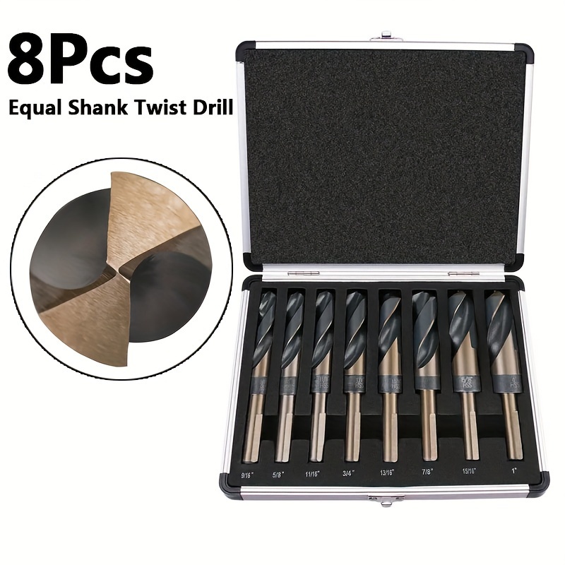 9pc Silver & Deming Drill Bit Set 9/16" 5/8 11/16 3/4 13/16 7/8 - Foto 3