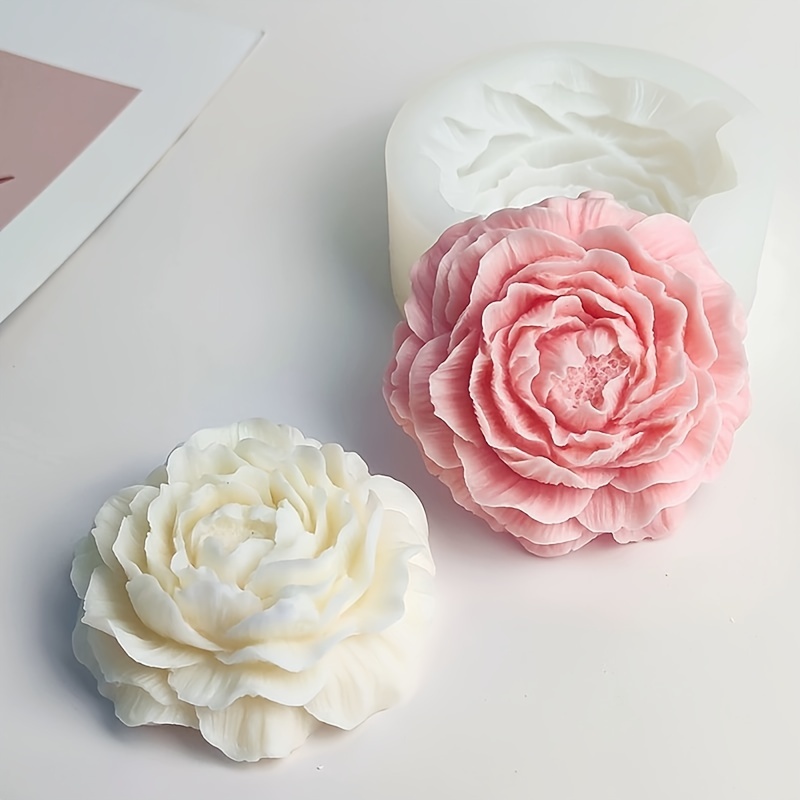 

3d Rose Flower Silicone Mold For Diy Candles & Chocolates - Versatile Crafting Tool For Home Decor, Spa, Yoga, And Wedding Favors