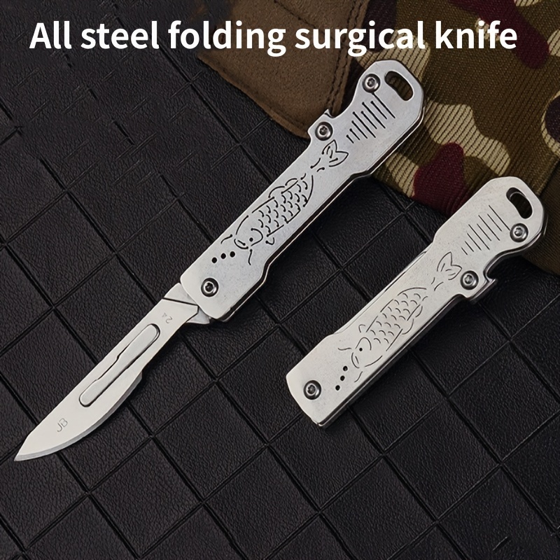 Fishing Knife Camping Folding Knife Household Fruit Knife - Temu