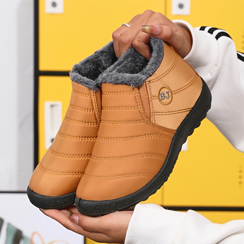 Men's Plush Lined Winter Boots, Cozy Daily Walking Shoes