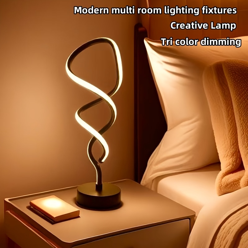 Cane Modern LED Desk Lamp with USB Three-Tone Dimming