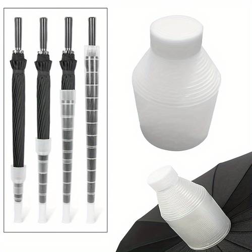 1pc portable waterproof umbrella cover telescopic straight pole design transparent plastic with non secure straps fits umbrellas ideal for travel umbrellas for rain