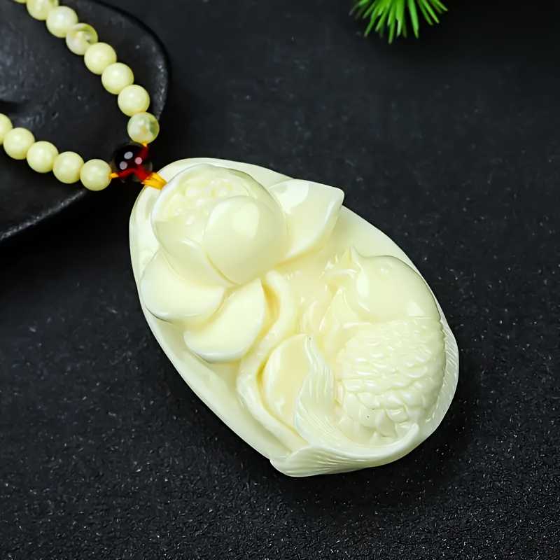 Bohemian Floral & Fish Resin Pendant Necklace, Unisex