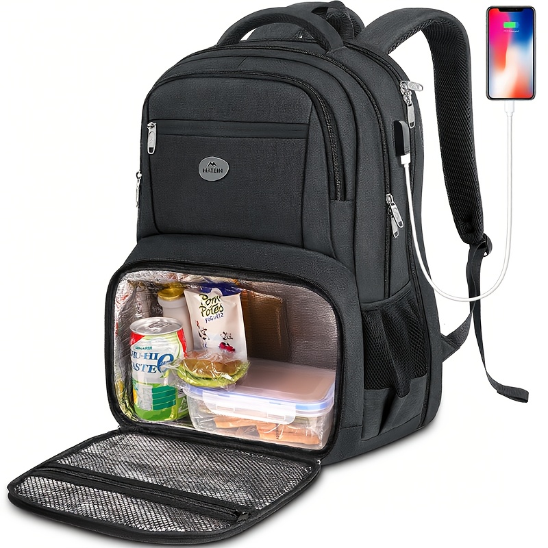 43.18 cm Laptop Backpack, TSA Large Travel Backpack with Lunch Box,  Anti-Theft Work Business Carry On with USB Port, Sturdy College Computer  Backpack for Men Women