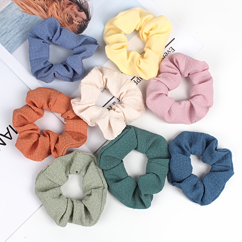 7pcs set elegant minimalist solid color fabric hair - Temu  display picture 3