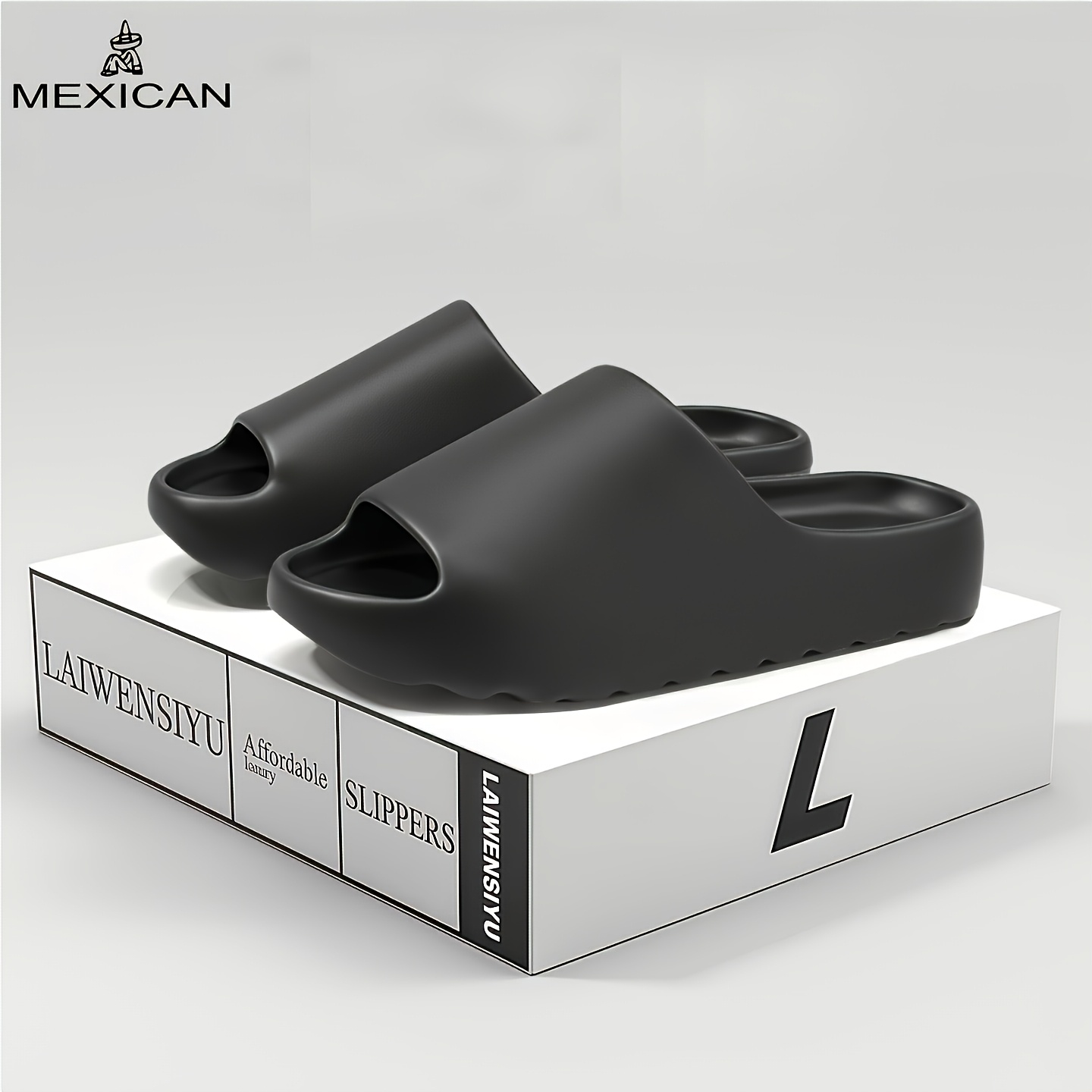 Image of Men Women Unisex Wearable Slippers, Solid Color Slip-on, Casual Anti-slip, Suitable For Home And Outdoor Wear
