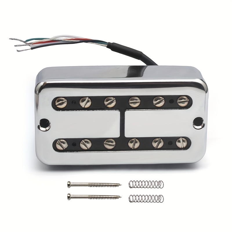 [Alnico 5 Guitar Pickup] Alnico 5 Golden/Chrome Electric Guitar Humbucker Pickup | FT Style Neck-7.5K & Bridge-8.6K Coil Splitting Pickups for Electric Guitar