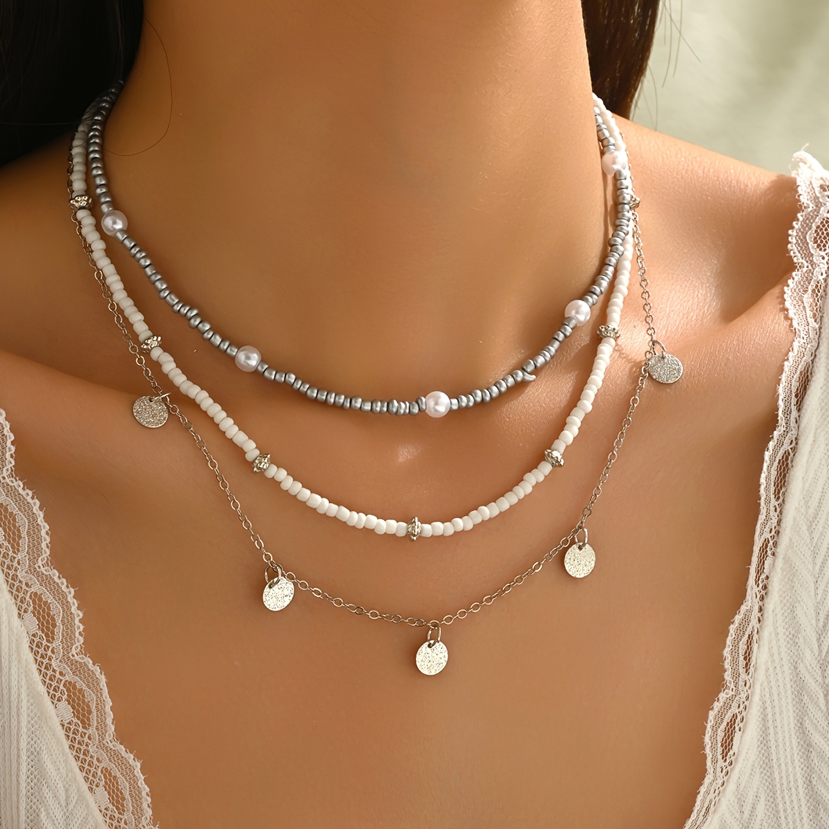 Boho Style Beach Vacation Necklace Set