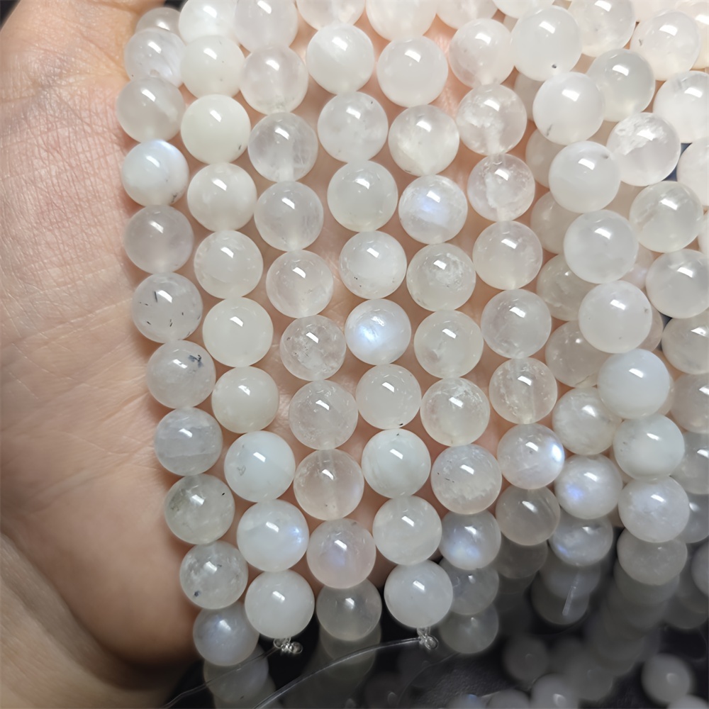 

6mm/8mm Natural Round Beads For Making – Translucent Beads, Smooth , Bracelets & Necklaces, Ideal Gift , Necklace Components | Polished Bead Design | Natural Crystal Beads