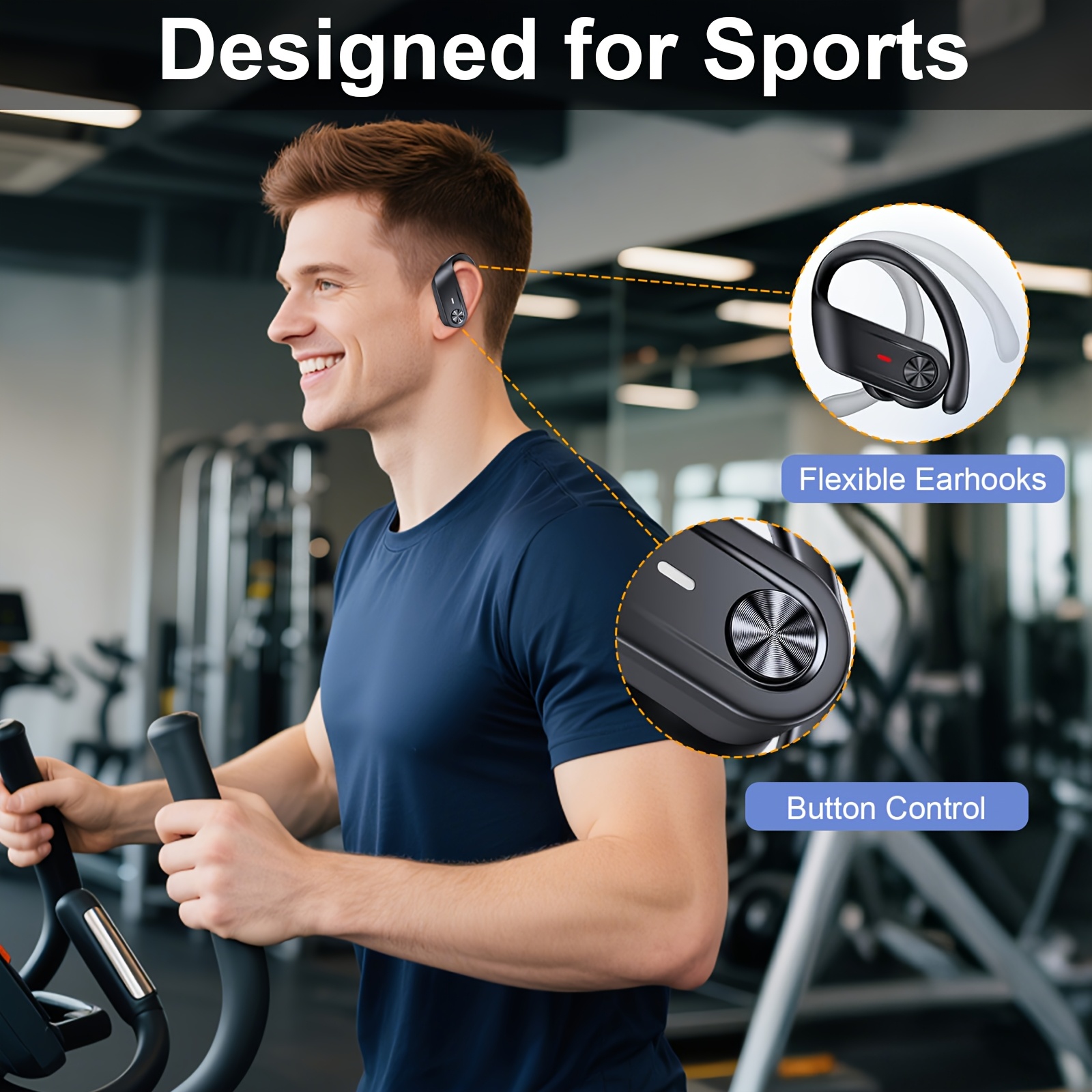Wireless Earbuds 5.4 Headphones Sports, 75H Stereo Deep Bass Over-Ear with Earhooks, 4 ENC Mic, LED Display for Running Workout Exercise Gym, Exercise Audio Gear, Ergonomic Fit, Premium Audio, Noise Isolation, Music Lovers 13 Wireless Earbuds 5.4 Headphones Sports, 75H Stereo Deep Bass Over-Ear with Earhooks, 4 ENC Mic, LED Display for Running Workout Exercise Gym, Exercise Audio Gear, Ergonomic Fit, Premium Audio, Noise Isolation, Music Lovers