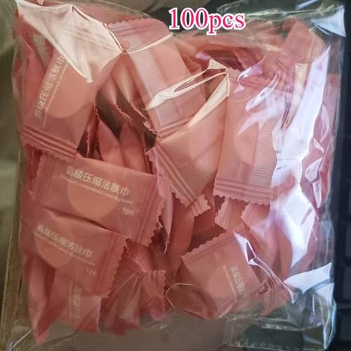 50pcs 100pcs compressed towel disposable face wash towel small square cleansing towel for travel and business convenient use