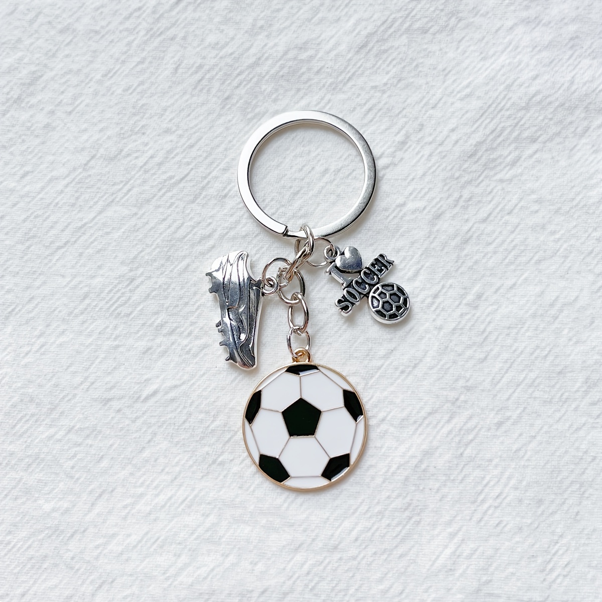 item picture mens soccer player keychain football shoe keychain soccer pendant keyring fan gift