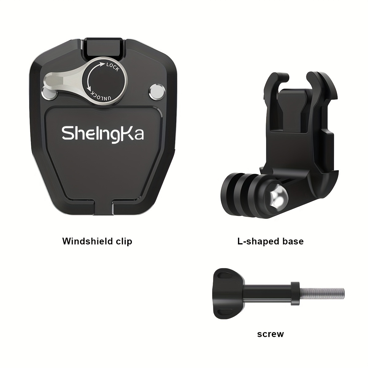 E-shop Motorrad-Windschutzscheiben-Clip aus Aluminiumlegierung für Hero 13 12 11 10 9 8 360 DJI 3 4 Kamera-Zubehör