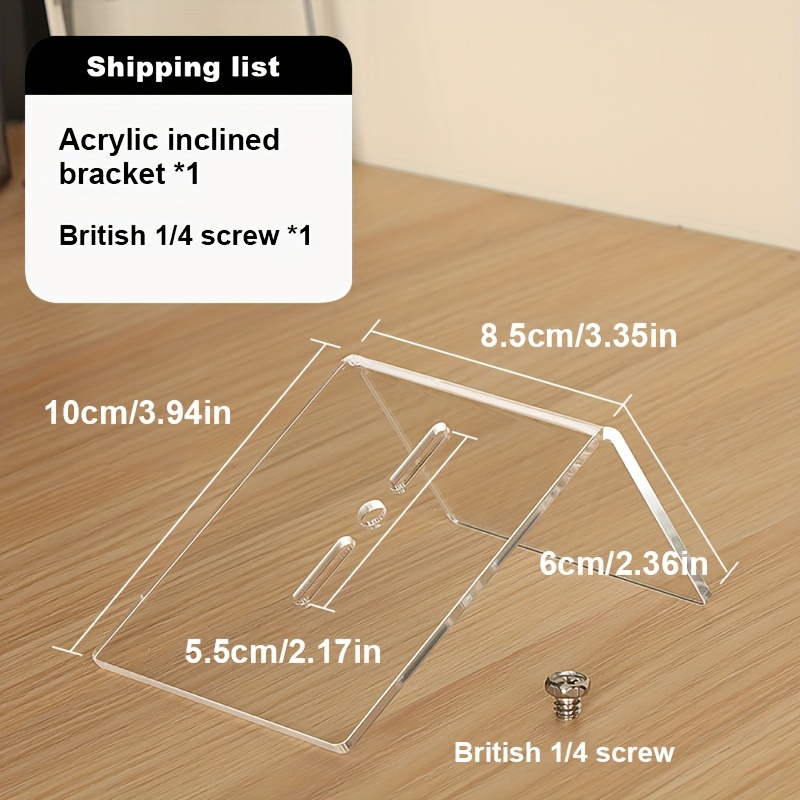 TEMU Acrylic Monitor Mount Camera Tilt Overhead View Camera Base, Suitable For Pet Care, Looking Down From High