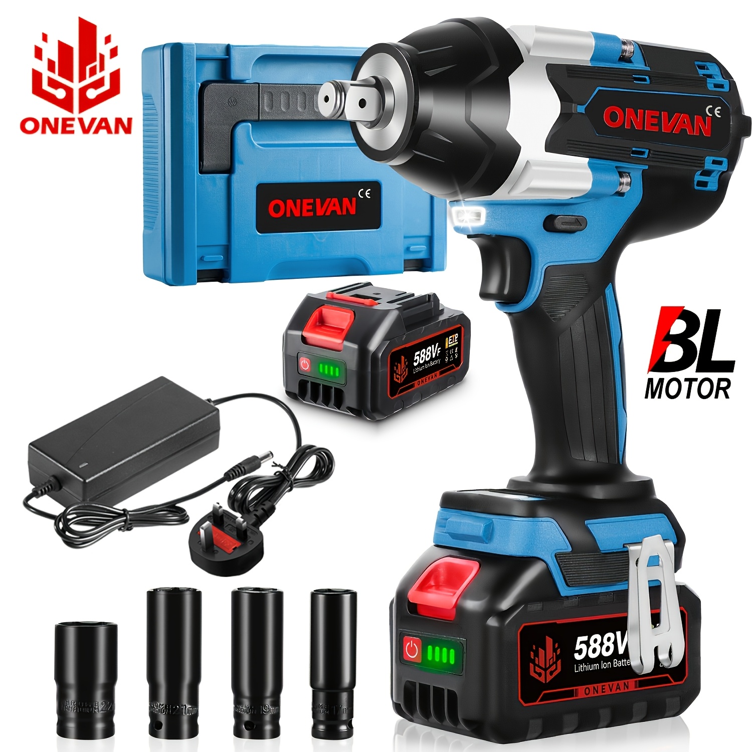 1800N.m Brushless Electric Wrench with 3-Speed Adjustable Settings