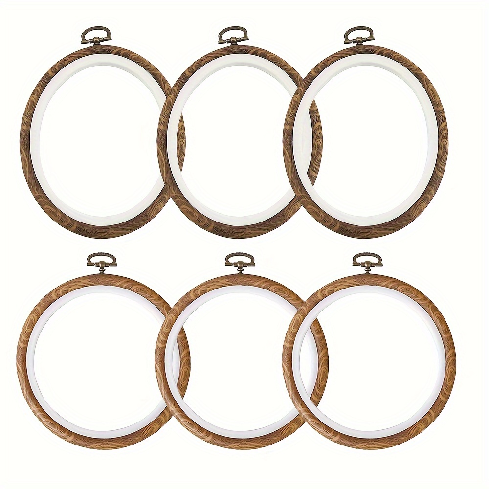 6pcs/set Round/oval Embroidery Frame Crafts Sewing Embroidery And Diy Handmade Stitch Frame Auxiliary Tools