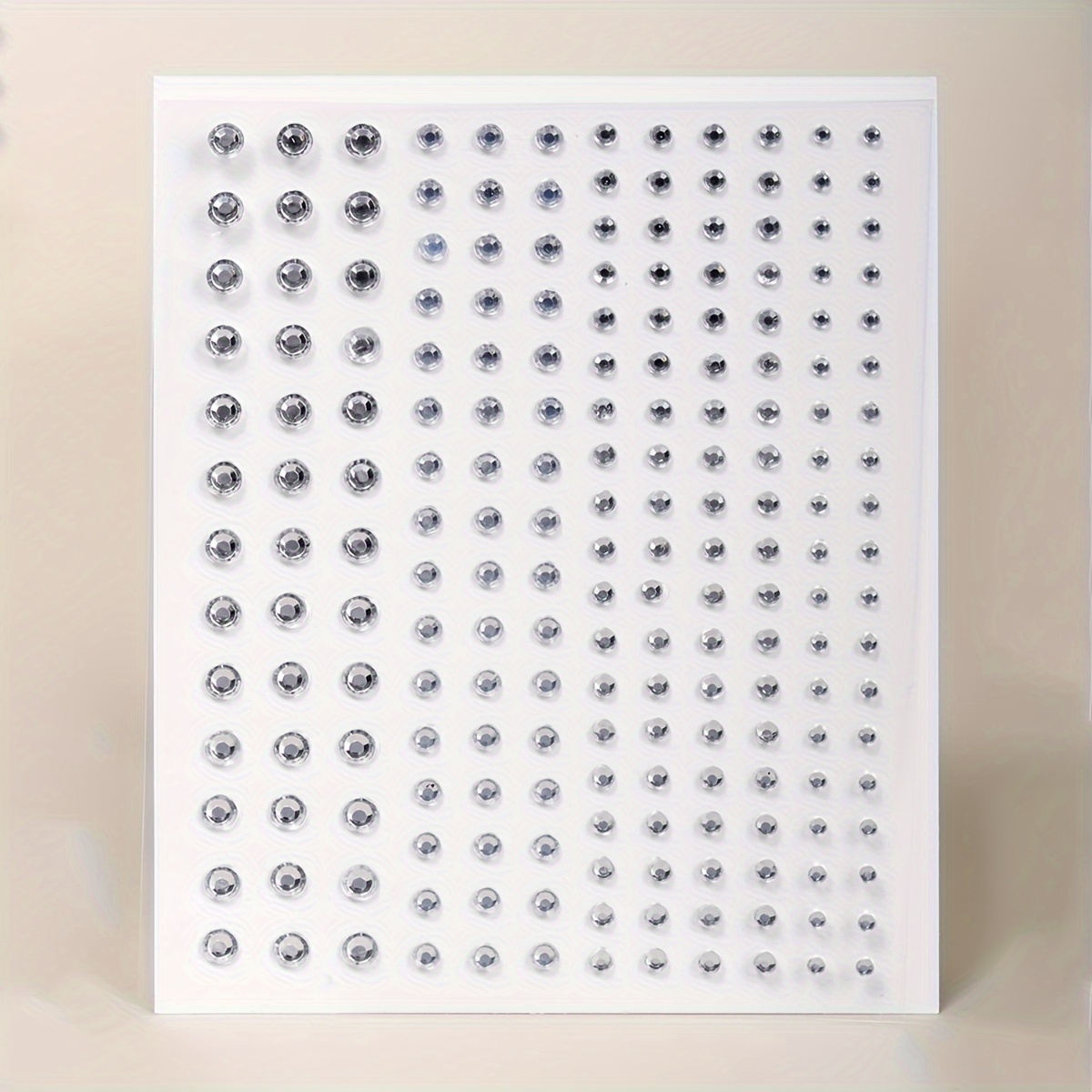 TEMU Pegatinas decorativas faciales para mujer con pedrería simulada 3D plateado multipartícula, regalo de , para bricolaje, festival de , de