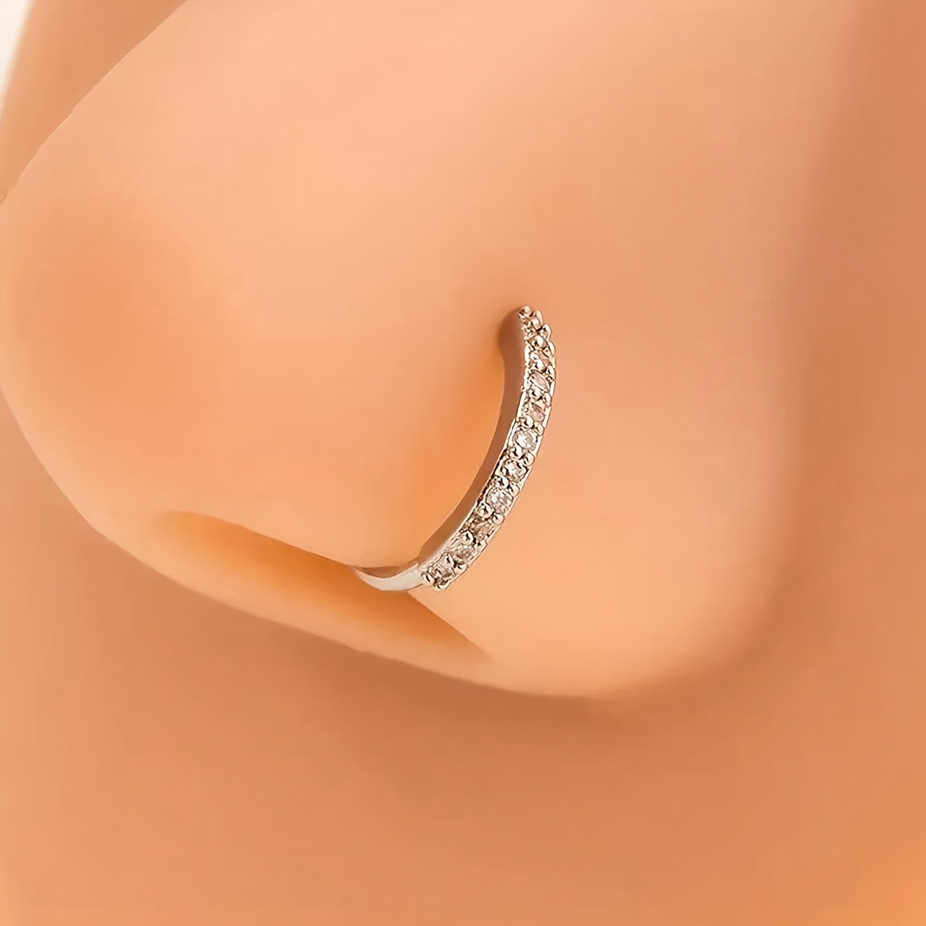 2pcs Women's Fashion Nose Ring, Non-Piercing Design