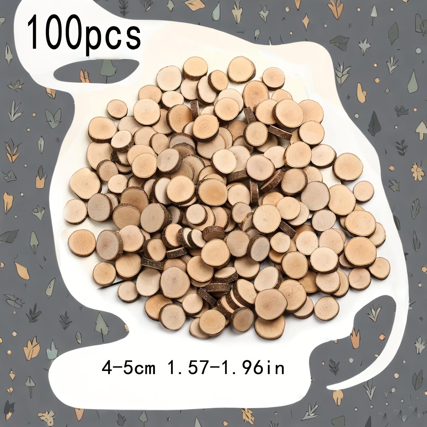 Image of Wood Slices, Suitable For Crafts, Painting, And Diy Projects - Unfinished 4-5cm Home Decor Centerpieces, Christmas Ornaments